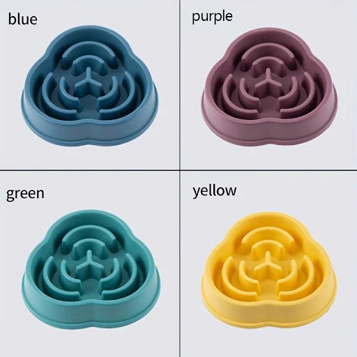 1pc Pet Dog Slow Food Plate Anti Suffocation Pet Bowl Slow Food Device Dog Plastic Food Bowl Prevent Swallowing of Pet S