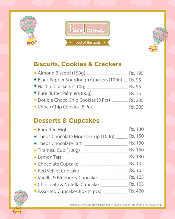 Theobroma menu 