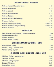 Royal Rasoi menu 1