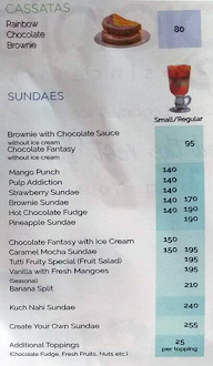 Giani's Ice Cream menu 3