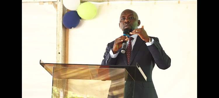 Transport Cabinet Secretary Kipchumba Murkomen at Mugoiri Girls Hugh School on March 4, 2024.