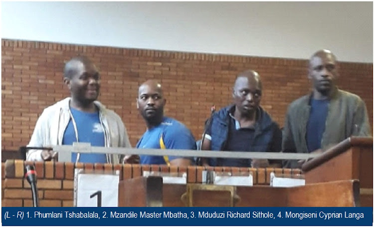 Four men who were in court for murder have escaped