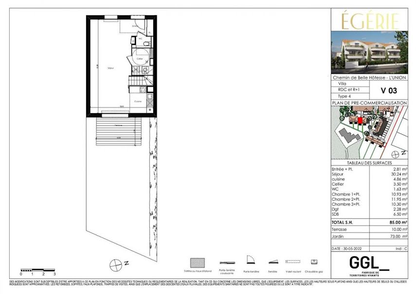 Vente maison 4 pièces 87.96 m² à L'Union (31240), 399 000 €