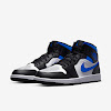 air jordan 1 mid white / black / racer blue