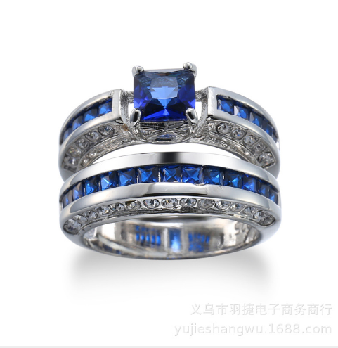 Bague en zircon pour femme, créative et tendance, saphir et diamant. Un bijou élégant pour sublimer votre style et votre féminité.