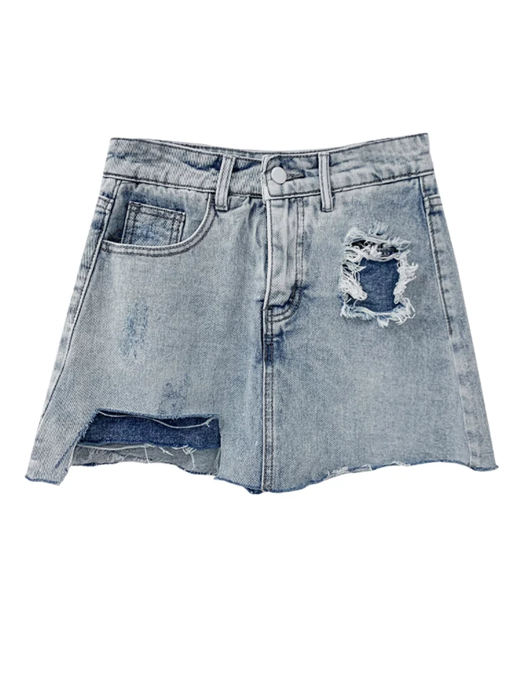 Title 1, Saia Jeans Feminina Verão Plus Size Coreana Fin...