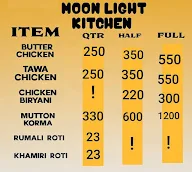 Moon Light Kitchen menu 1