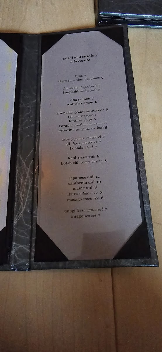 Uotora gluten-free menu