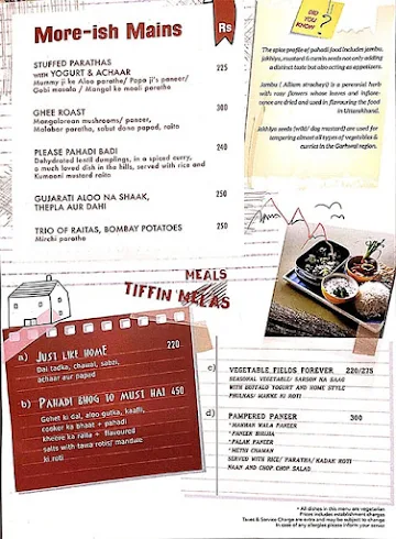 Travel Diaries menu 