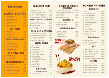 Dosa Plaza menu 