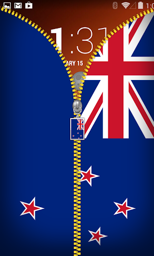 New Zealand Flag Zipper Locker