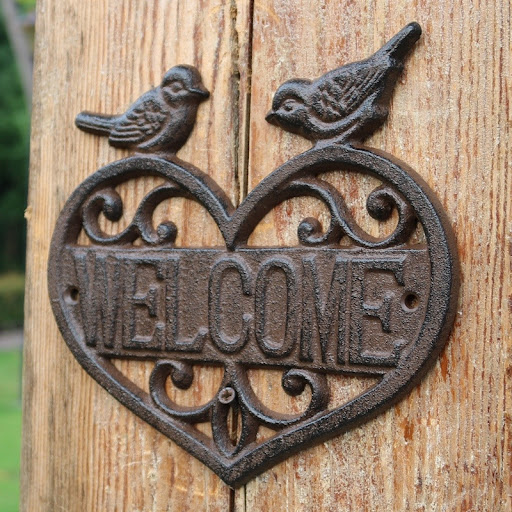 Title 8, Iron Hanging Decoration Retro Courtyard Welcome...