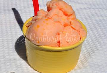 Eggless & Easy Peach Ice Cream