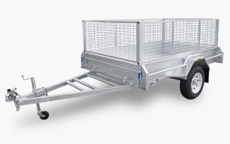 8 x 5 Tipper Box Trailer Galvanized with welded sides