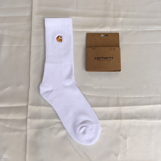 Title 6, Mid-high tube gold label embroidered sports soc...