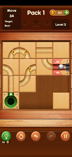 Screenshot Rolling Ball Slide Puzzle Game