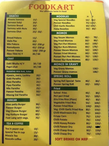 Foodkart menu 