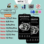 Kính Cường Lực Kingkong Xiaomi Redmi Note 8 8 Pro 9 9S 9 Pro 10 10S 10 Pro 11 11S 11 Pro 12 - Chống Tĩnh Điện, Bụi [Esd]