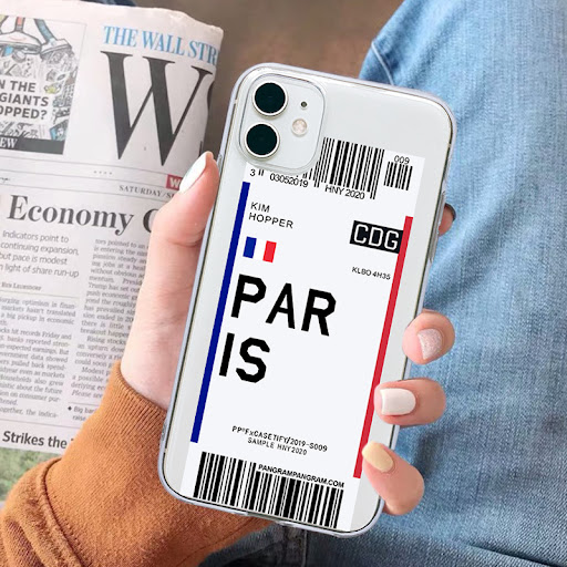 Title 7, Creative Airplane Ticket Fashion Phone Case. Pr...