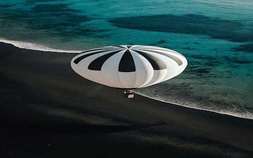 Black and white hot air balloon wallpape screenshot 1