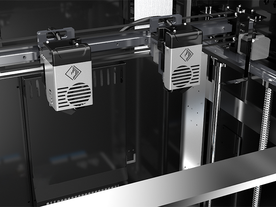 FlashForge Creator 4S Interchangeable Independent Dual Extrusion 3D Printer - Carbon Fiber Composites