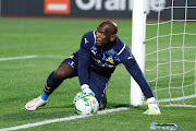 Mamelodi Sundowns goalkeeper Kennedy Mweene during the CAF Champions League 2021/22 football match between Al Ahly and Mamelodi Sundowns.