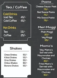 Snacker's Cup menu 2