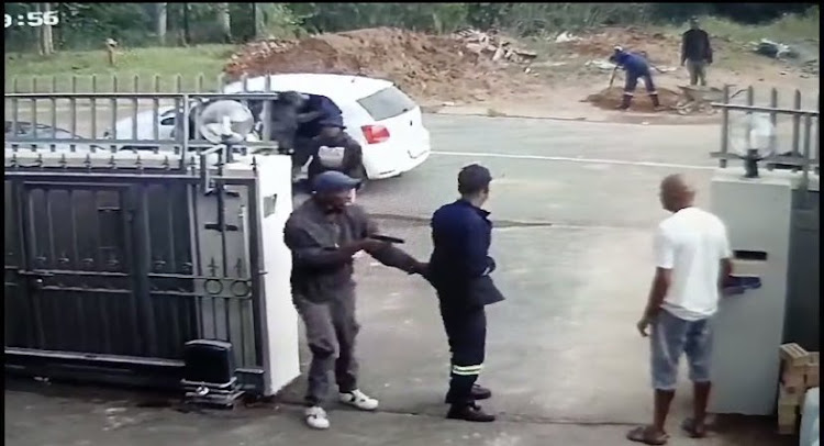 Three employees from a fibre contractor and a homeowner were robbed by a group of armed men at Mountview, north of Durban.