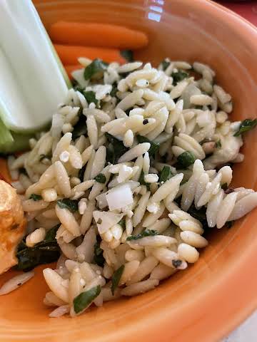 Orzo and Spinach Salad