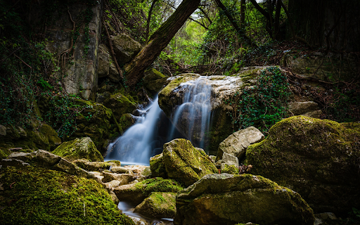 White waterfall