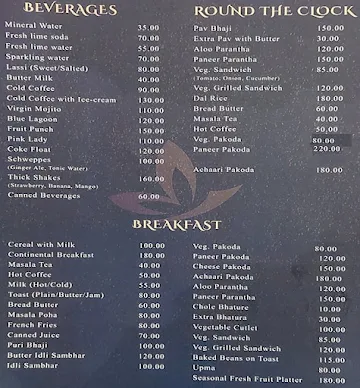 Hotel Mandovin menu 