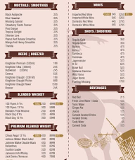 Mustang Terrace Lounge menu 1