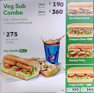 Subway menu 6