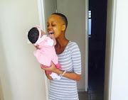 Ntando Duma and her baby girl.