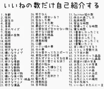 今更のいいねの数だけ自己紹介