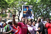 Supporters of Enlightened Christian Gathering Church leader Shepherd Bushiri came out in their numbers to support him as he appeared in the Pretoria Specialised Commercial Crimes Court with his wife on February 4 2019.