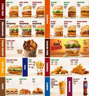 Burger King menu 