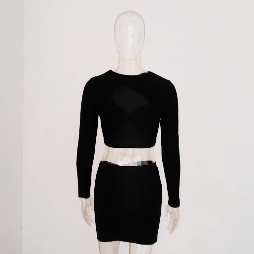 Title 17, Summer Sexy Bare Midriff Long Sleeve Short Dres...