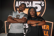 Africa 5s Campaign Ambassador – Samuel Eto’o & Castle Lager Brand Director – Kudzi Mathabire at the 2020 Africa 5s Media Launch in Lagos Nigeria.