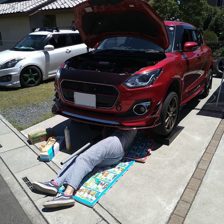 スイフトスポーツの週末は作業オフ・家での作業オフ・梅雨明け・あちーのなんの🥵・熱中症に注意しましょう！🤟🙄に関するカスタム事例の投稿画像5枚目