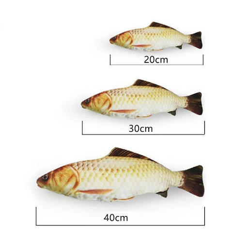 20/30/40 Creative Cat Toy 3d Fish Simulation Soft Plush Anti-Bite Catnip Interaction Chewing Fake Cat Fish Toy Pet Acces