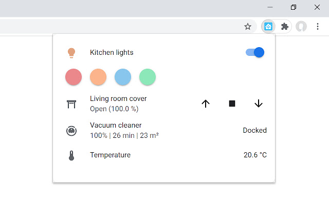 Home Assistant chrome extension