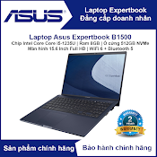 Máy Tính Xách Tay - Laptop Asus Expertbook B1500 (Chip Intel Core I5 - 1235U | Ram 8Gb | Ssd 512Gb Nvme | 15.6' Full Hd | Bảo Mật Vân Tay | Bảo Mật Tpm 2.0 | Độ Bền Chuẩn Quân Đội Us) - Hàng Chính Hãng