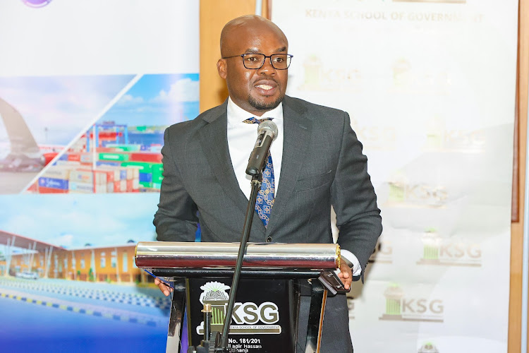 Internal Security and National Administration PS Raymond Omollo during the launch of the revised Kenya Coordinated Border Management Program (KCBMP) on Monday, March 4, 2024.