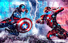 Captain America Vs Iron Man Wallpaper New Tab small promo image