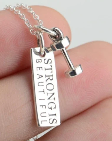S925 Sterling Silver Fitness Neckla - 0