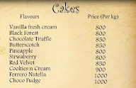 Happy Cakes menu 1