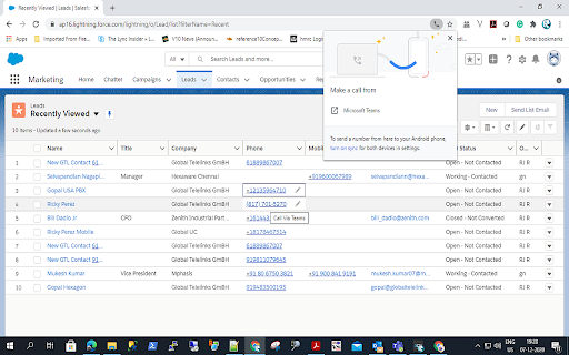 Global Telelinks MS Teams Connector