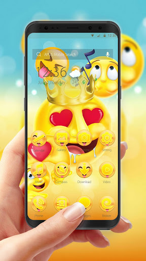 Emoji Crazy Smile Cute Theme HD wallpapers