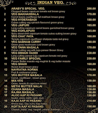 Araby's Multicuisine Restaurant menu 7